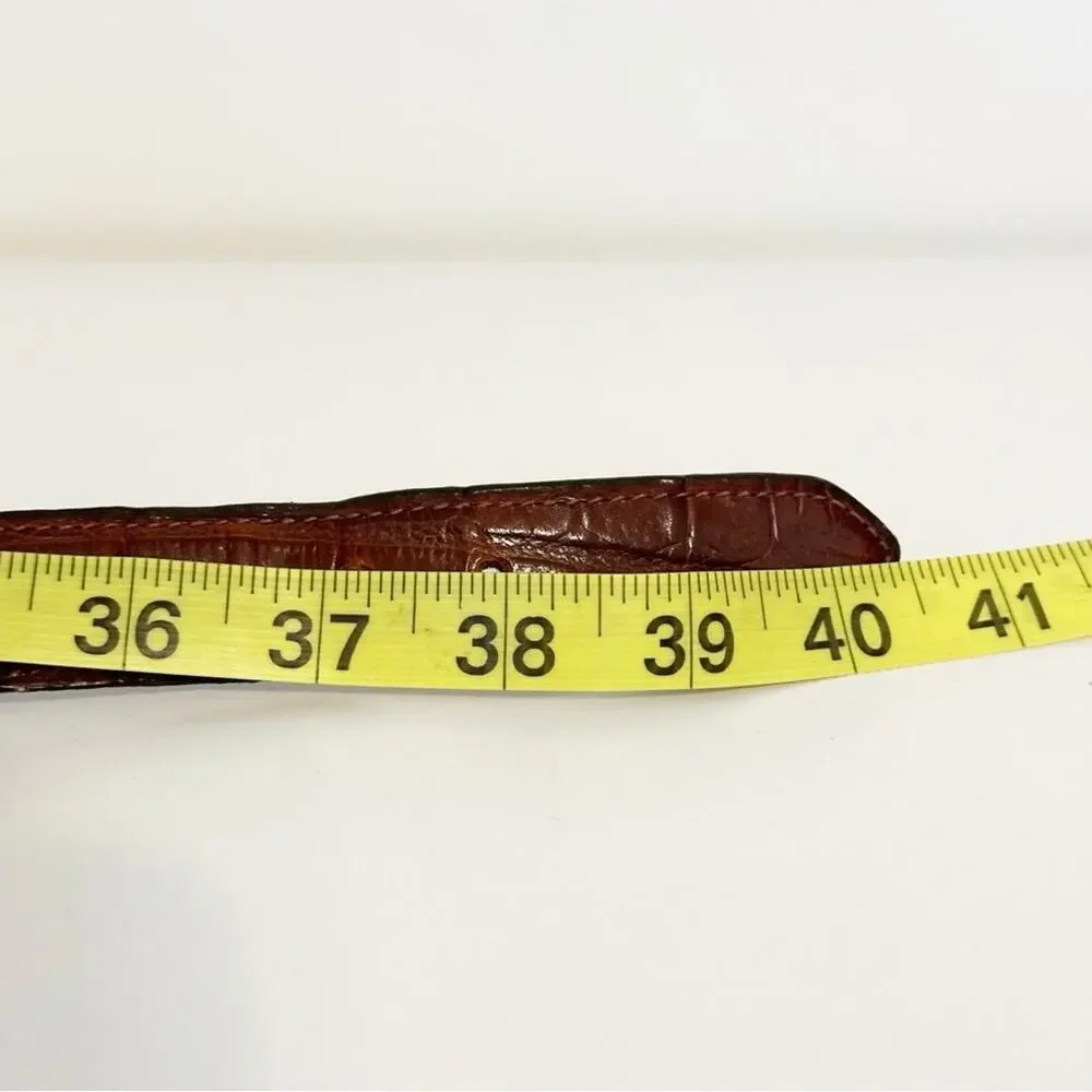 Vintage Lands' End Brown Leather Men's Belt Made in USA